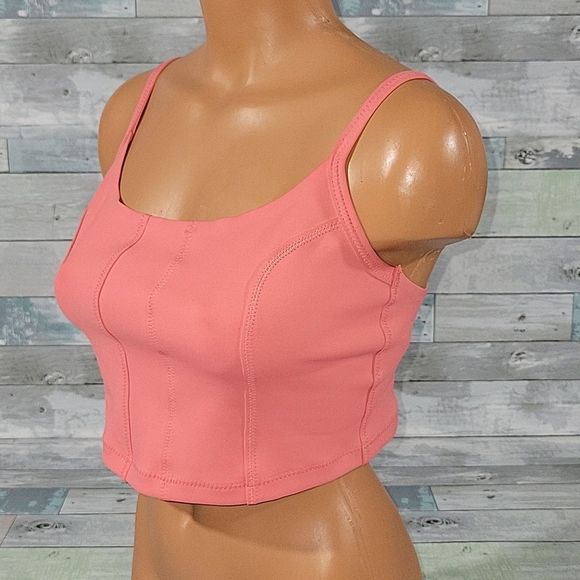 Free People FP Movement Coral Pink Bra sz Medium - Picture 2 of 5